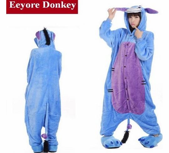 iCollection Eeyore Donkey Unisex Kigurumi Onesie Animal Pajama Cosplay Costume Pyjamas (M (160-170CM))