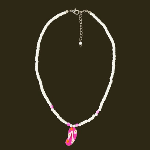 Icon Ladies Icon Fimo Clay Necklace Pink