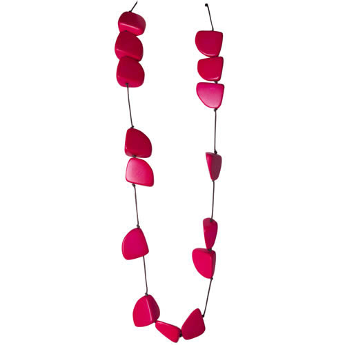 Icon Ladies Icon Long Bead Necklace Coral