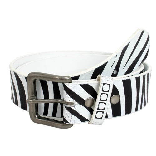 Mens Icon Zebra Print Belt N/a