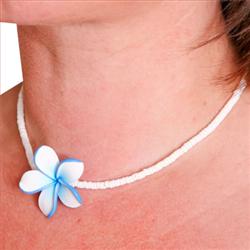 icon Shell Flower Necklace - Blue