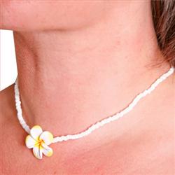 Icon Shell/Flower Necklace - Yel/Orange
