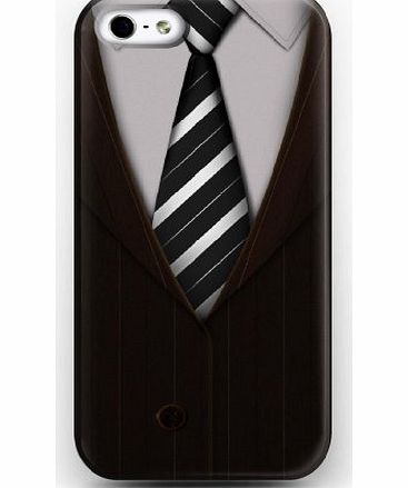 iCreat SUPER-CASE Print Phone Case - Protect Shell Plastic Case Cover DESIGN with Suit - brown coat for Apple Iphone 5 5S