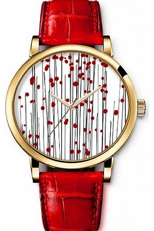 iCreat Women Ladies Girls Analog Wrist Watch Red Genuine Leather Strap Dial with The red curtain