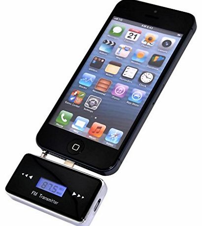 TM)3.5mm In-car Handsfree LCD Display FM Transmitter with Car Charger for iPhone 5, 5S, 5C, 5G