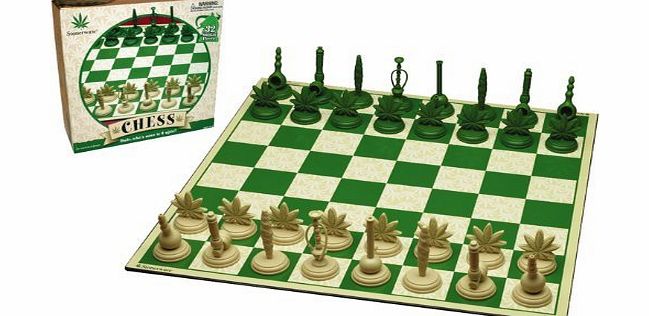 ICUP Stoneware Marijuana Themed Chess Set