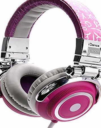 iDance Disco 300 Silver / Pink Portable DJ Headphones