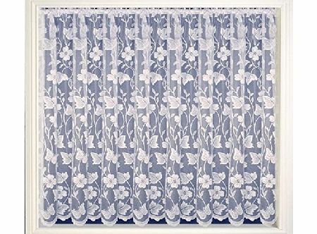 Ideal Textiles Flowers amp; Buterflies Net Curtain, Lace Curtains, Fiji, 45`` Drop