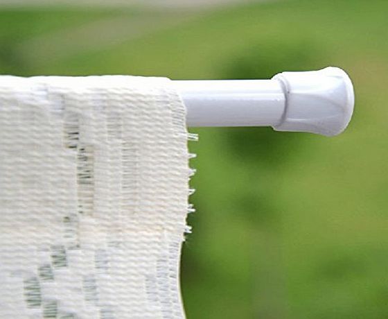 iDealhere 70-120cm Spring Net Shower Curtain Rod Voile Extendable Tension Telescopic Pole
