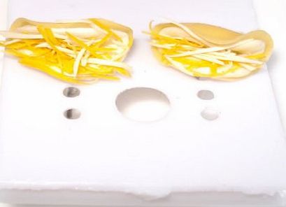 Idin Handmade Earrings - Miniature snack wrap polymer clay stud earrings (Approx. 7 x 13 mm)