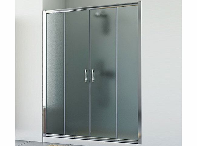 Idralite Walk In Shower Sliding Door 1300mm H1850 Stippled Glass mod. Arkansas