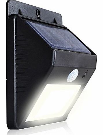 ieGeek Bright White LED Solar Powered PIR Motion Sensor Wall Light Garden Security Shed