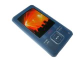iGadgitz Blue Silicone Skin Case Cover for Sony Walkman Bluetooth NWZ-A826 NWZA826 NWZ-A828 NWZA828 NWZ-A829 NWZA829 NWZ-A828K NWZ-A826K NWZ-A829K NWZ-A726 NWZ-A728 NWZ-A729   Screen Protector