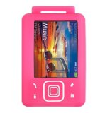 iGadgitz PINK Silicone Skin Case Cover for Creative Zen 2gb, 4gb, 8gb, 16gb and 32gb   Screen Protector