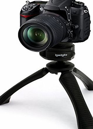 iGadgitz PT310 Mini Lightweight Table Top Stand Tripod and Grip Stabilizer for Canon EOS SLR DSLR Series Cameras 450D 550D 550D 600D 650D 700D 750D 760D 100D 1000D 1100D 1200D