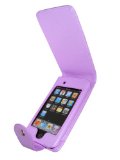 iGadgitz PURPLE Leather Case Cover for Apple iPod Touch 2nd Generation 8gb, 16gb and 32gb   Belt Clip