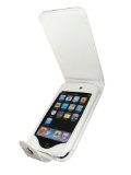 WHITE Leather Case Cover for Apple iPod Touch 2nd Generation 8gb, 16gb and 32gb   Belt Clip