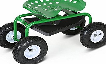 IKAYAA 360?Swivel Garden Cart for Planting, 100KG Capacity