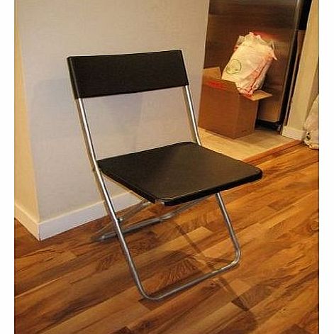  Black Folding Chair, Stackable