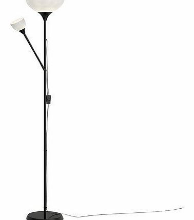  Floor Uplighter Light Lamp + Reading Lamp ~ BLACK