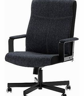 Ikea  MALKOLM - Swivel chair, fabric, black