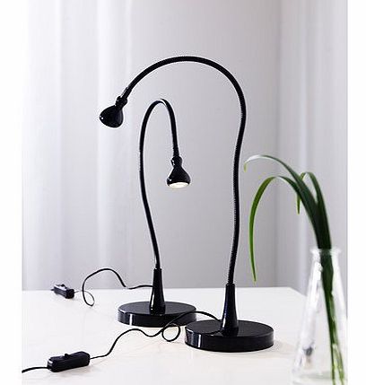 Ikea Sleek black LED work / desk lamp - fantastic light