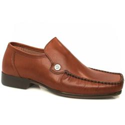 Ikon Male East Box Loafer Leather Upper in Tan