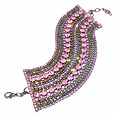 Ileana Creations Pink & Green Swarovski Crystal Bracelet