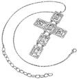 Ileana Creations Swarovski Crystal Cross with Chain