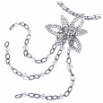 Ileana Creations White Swarovski Crystal Flower Drop Necklace