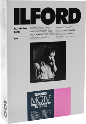 Multigrade Black and White Paper - MGIV 5x7 Glossy - 100 sheets