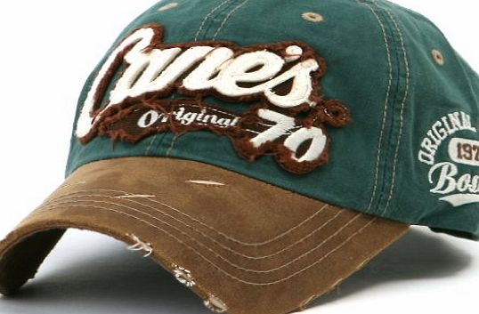 Distressed Vintage Pre-curved Cotton embroidered logo Baseball Cap with Adjustable Strap Snapback Trucker Hat - 507-0