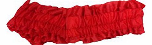 ILOVEFANCYDRESS ROARING 20S GARTER SET RED OR BLACK LADIES FANCY DRESS FLAPPER STYLE (RED)