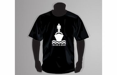 On A Boat Black T-Shirt Small ZT