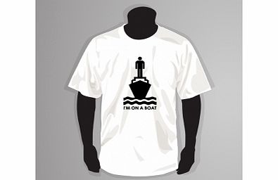On A Boat White T-Shirt Large ZT