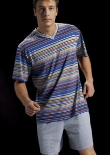 Multicoloured short sleeve t-shirt and short