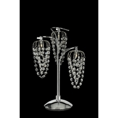 Impex Lighting Grape Chrome and Crystal Table Lamp