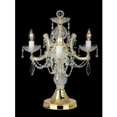 Maria Theresa Style Gold Crystal Table Lamp
