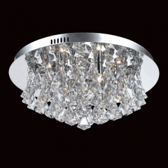 Parma 6 Light Chrome Crystal Flush Ceiling Light