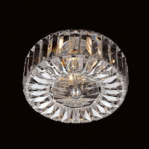 Ritz Modern Chrome And Lead Strass Crystal Ceiling Light