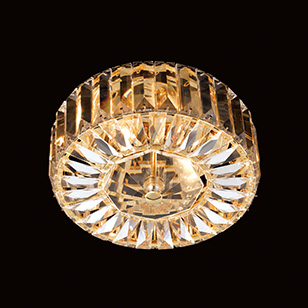 Ritz Modern Gold And Lead Strass Crystal Ceiling Light