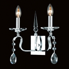 Impex Lighting Viking Chrome and Crystal Wall Light