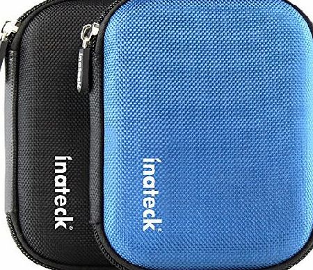 Inateck Portable Shockproof EVA Carrying Case Shell with Zipper for 2.5 Inch Hard Disk Drives HDD/ SSD and My Passport Ultra (Blue)
