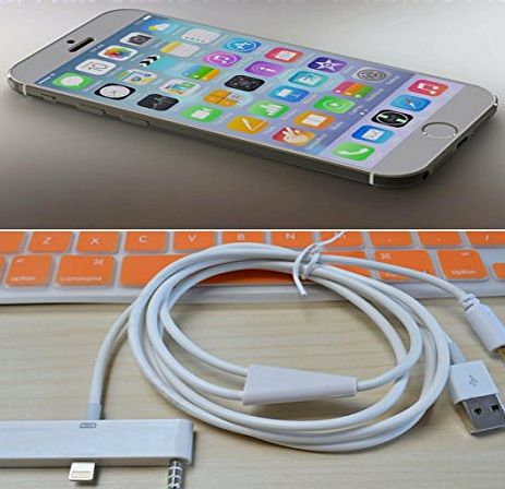 incar White 3.5mm Car Brand New White Car AUX Audio Out Data Power USB Charger Cable For 5.5 iPhone6 Plus Play music through your car aux speaker
