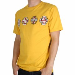 Mens Independent 4 Of A Kind Tee Gold