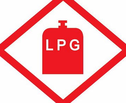 Indigo pack of 2 LPG gas sticker for caravan car motorhome campervan 100mm x 100mm