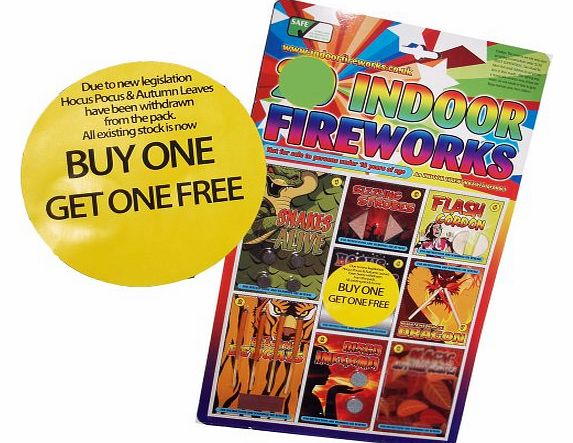 Indoor Fireworks (16 per card Buy one get one Free)