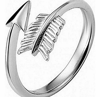 Infinite U Fashion Angel/Cupids Arrow Couples/lovers Adjustable Rings Made of Silver Plated with Platinum. -Male/Female/Couples Options (Male)