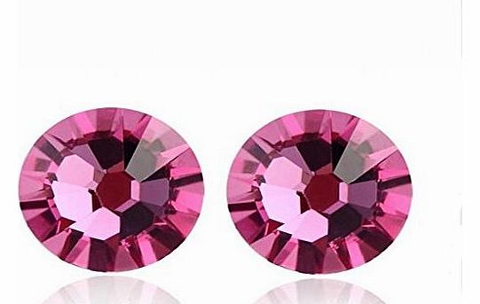 Infinite U Fashion Red Round Austria Crystal Silver Plated Women Studs Earrings -special offer