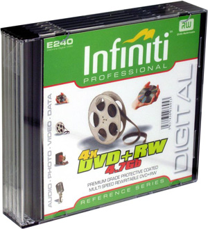 DVD+RW 4.7GB 4x (4 Speed) - In Slim Jewel Case - 5 Pack